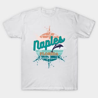 Naples Florida Exploding Retro Vintage Sunset T-Shirt